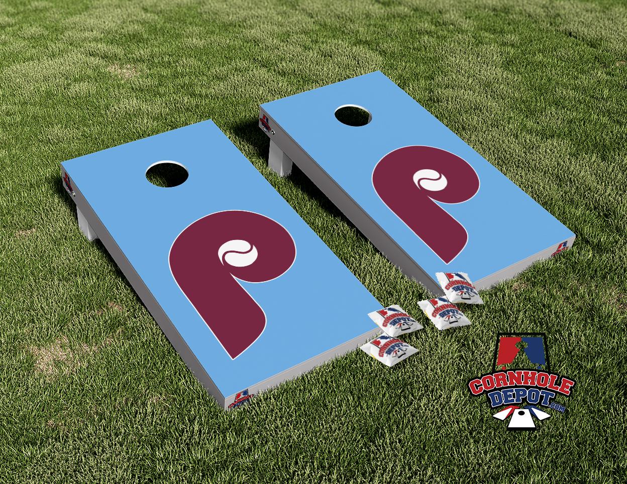Cornhole Board Vinyl Wrap Decal - Hibiscus Hawaii Flower Blue Design (2 Pieces)