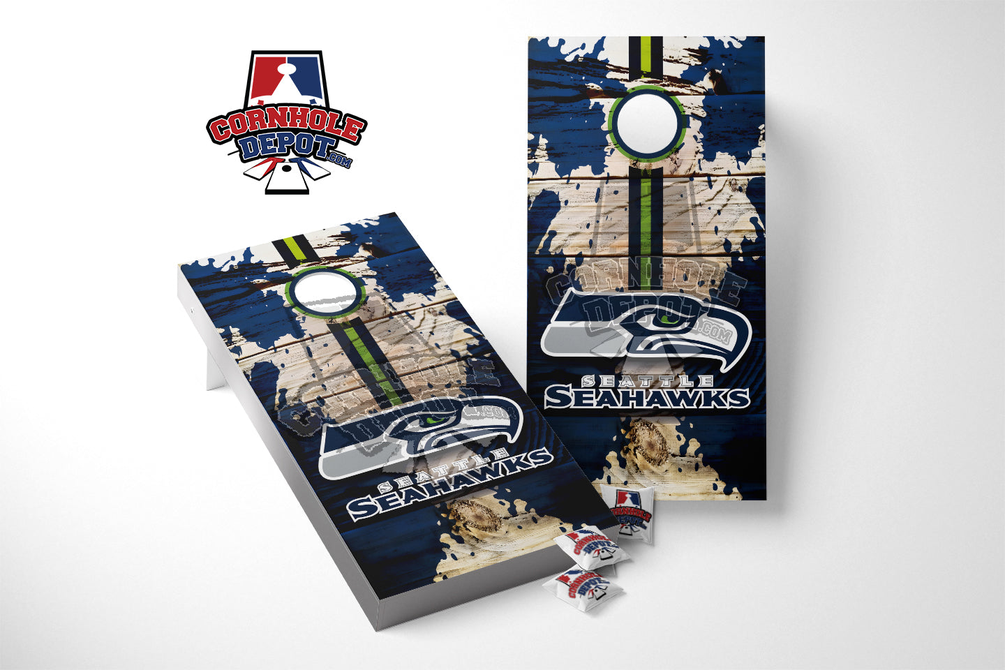 SET Di 2 Seattle Seahawks Decalcomania Vinile Auto Camion - Foto 2