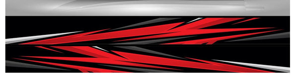 Black and Red Lines Modern Graphic Boat Vinyl Wrap***ONE PIECE ONLY (TOP PART) SIZE 24"x20'**********