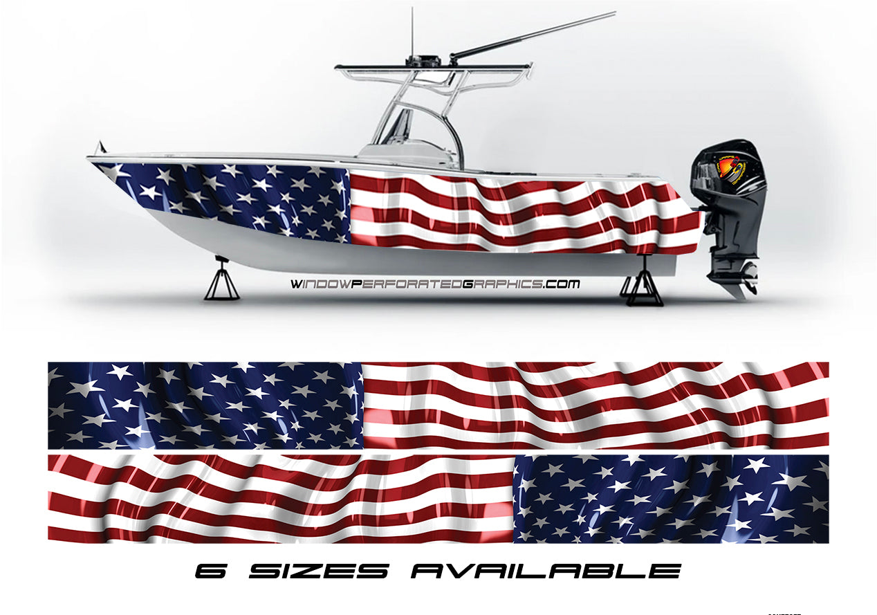 USA American Fish Flag Sticker - Patriotic Fishing Decal Vinyl Die Cut Car  Truck Boat Bumper Window Graphic : Sports & Outdoors 