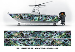 Abstract Colors Graphic Boat Vinyl Wrap Decal Fishing  Pontoon etc.. Boat Wrap Decal