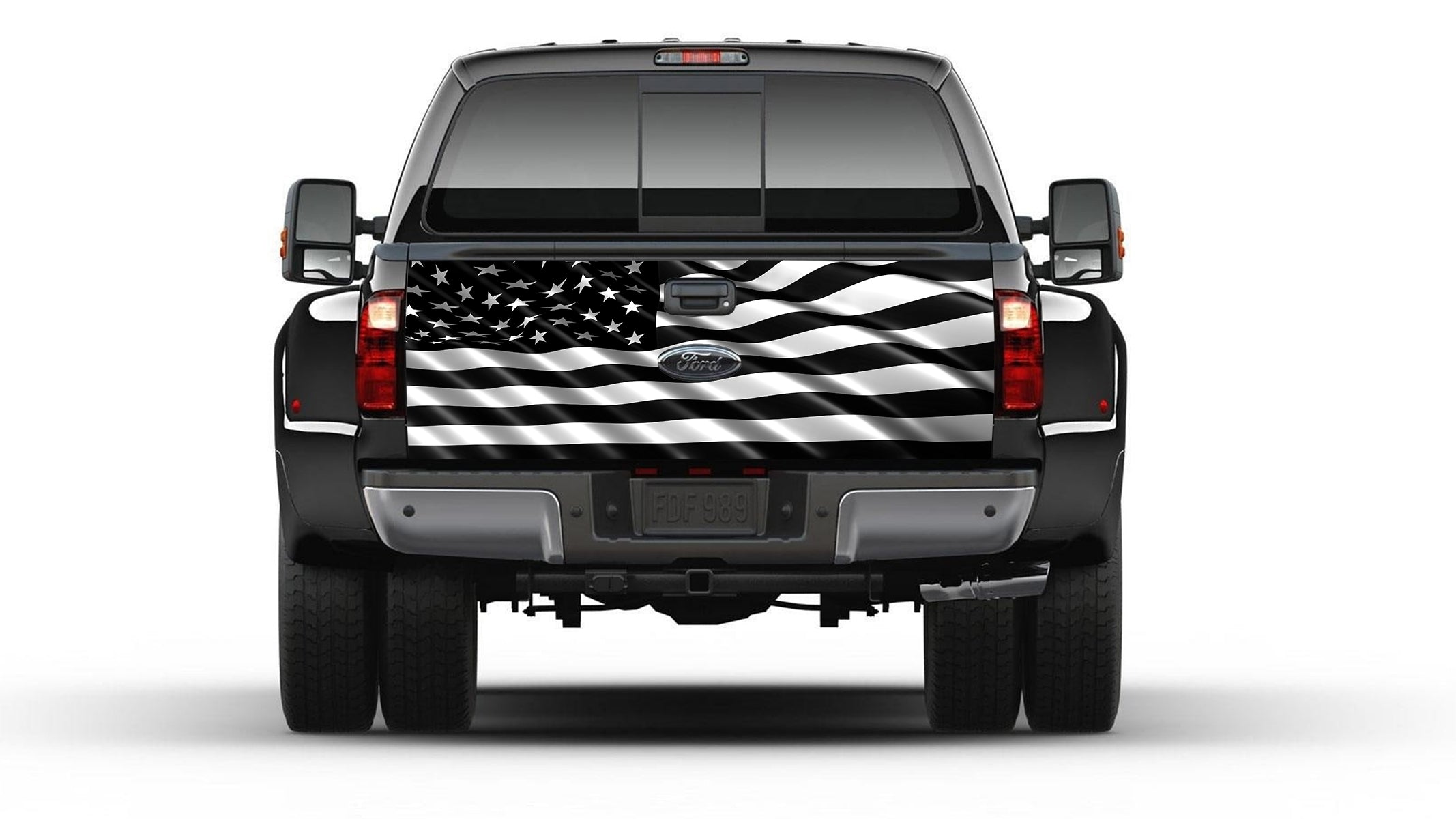 Rzuiytye Black American Flag Truck Decal - Vinyl Tailgate Sticker With Eagle, 16x9 Inches - View #3