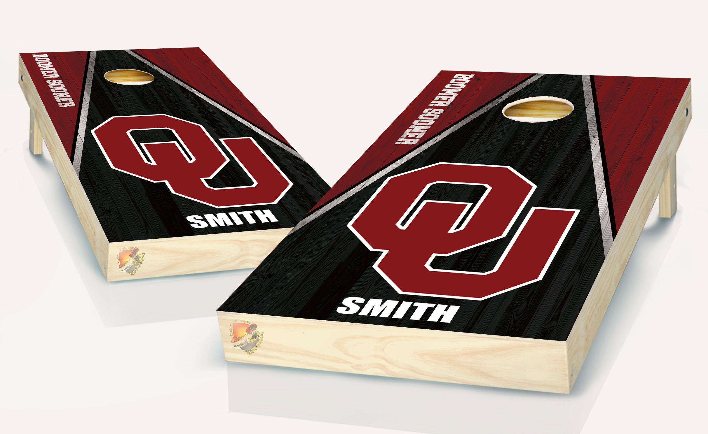 OU Smith Cornhole Board Vinyl Wrap Laminated Sticker Set – We Print Vinyl  Wraps