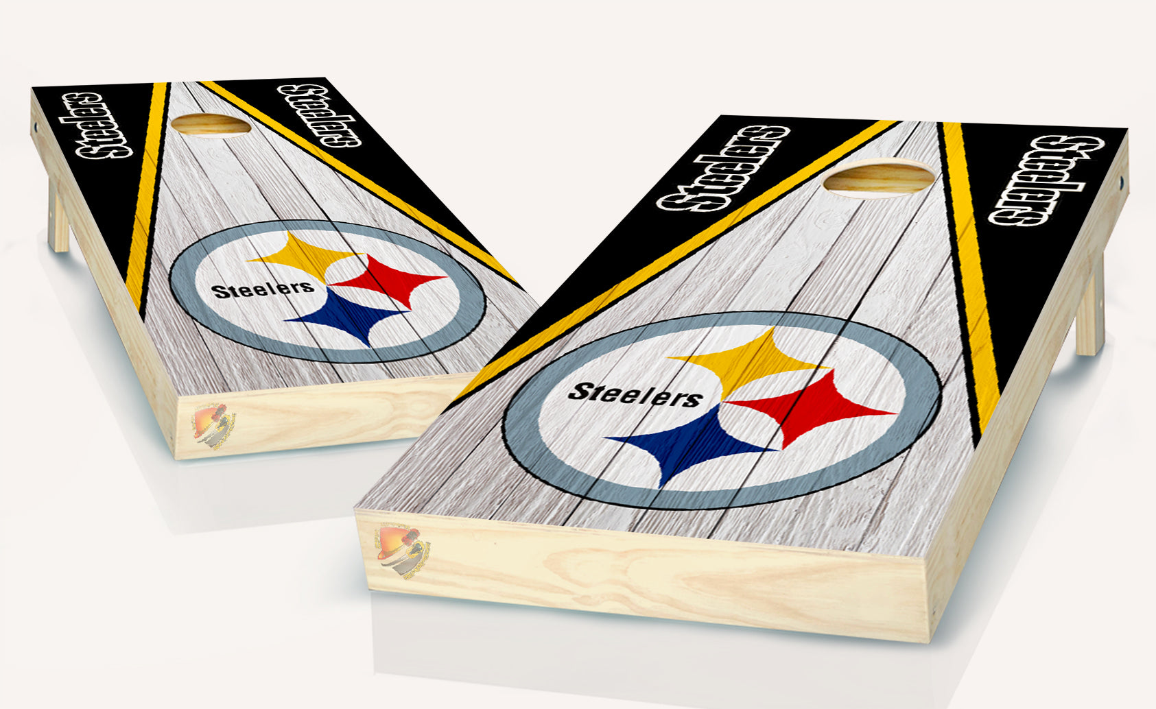 Pittsburgh Steelers Light Gray Board Cornhole Board Vinyl Wrap Laminat – We  Print Vinyl Wraps
