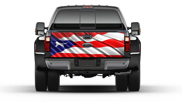 Puerto Rico Flag Tailgate Wrap Vinyl Graphic Decal Sticker