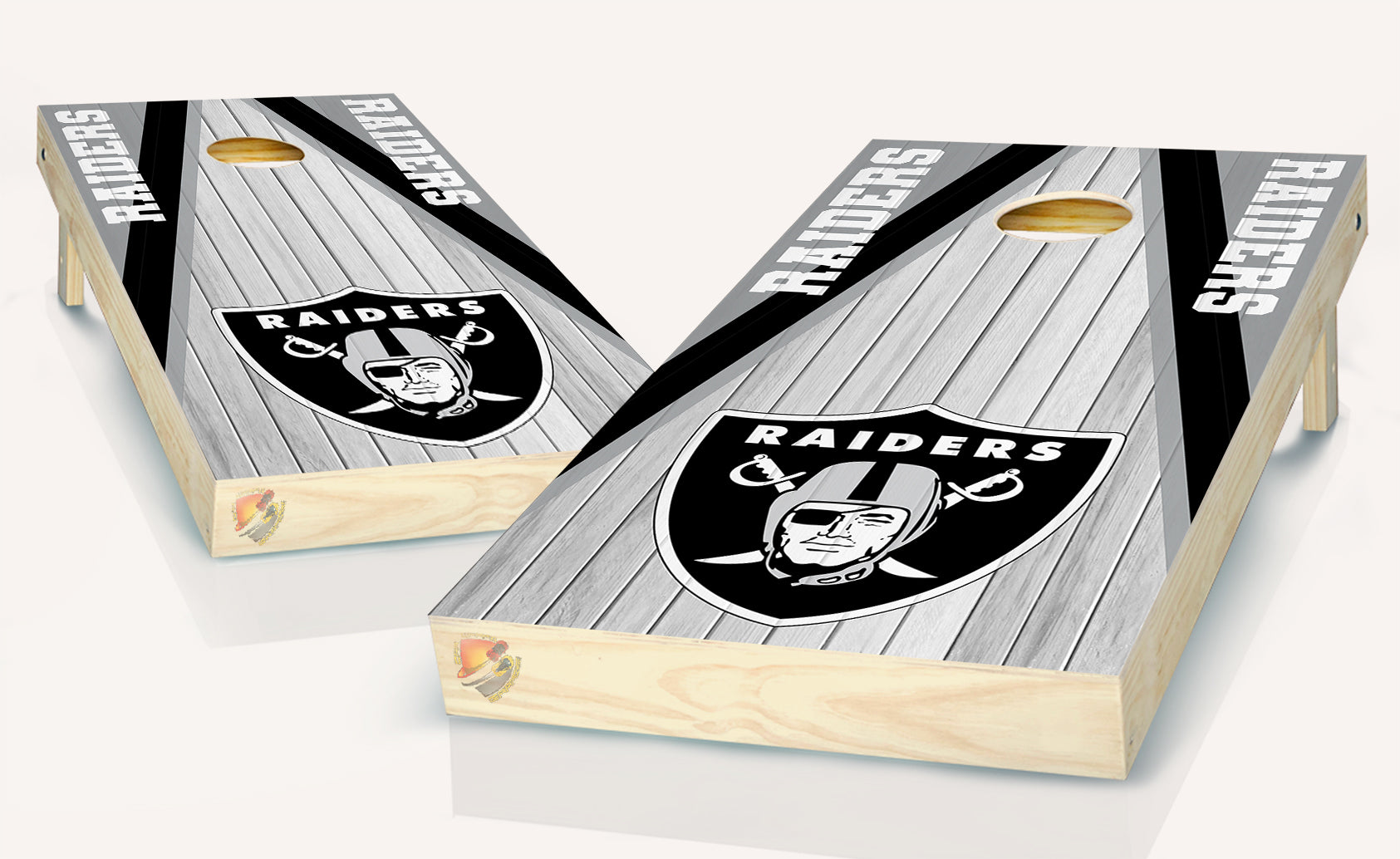 las vegas raiders cornhole boards