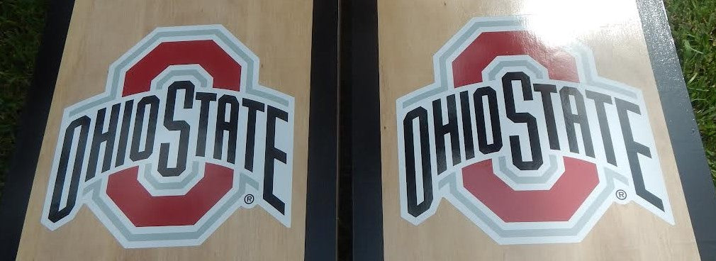 2 Ohio State Vinyl Laminated Sticker ***** 2 stickers size 17"x17"" ******