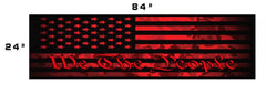 American Flag Red Camouflage We The People Patriotic Rear Window Tint Perforated Graphic Decal Sticker**********SIZE 24" X 85"***********