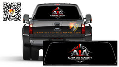A1A Window Tint Perforated Vinyl Graphic Decal  ******2 Graphic decal SIZE  20” tall by 16” wide******