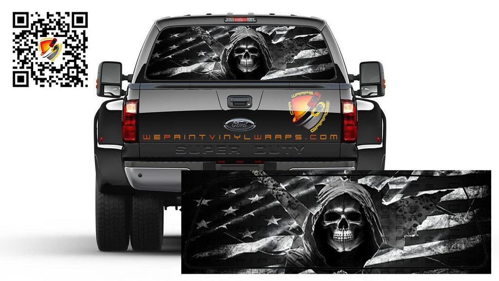 Merica Skull Vinyl Car Truck Window Decal Sticker | USA Patriotic Decals Merica Skull Vinyl Car Truck Window Decal Sticker | USA Patriotic Decals