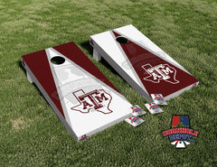 ATM Texas Triangle  Cornhole Board Vinyl Wrap Skins Laminated Sticker Decal Set