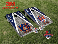 AU Auburn Tigers War Eagle Washed Cornhole Board Vinyl Wrap Skins Laminated Sticker Set Decal