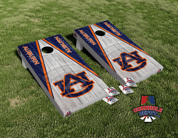 Auburn Tigers Gray Cornhole Board Vinyl Wrap Skins Laminated Sticker Set Decal