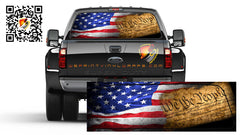 American Flag We The People Color Patriotic Rear Window Perforated Graphic Decal Truck Cars Campers RV