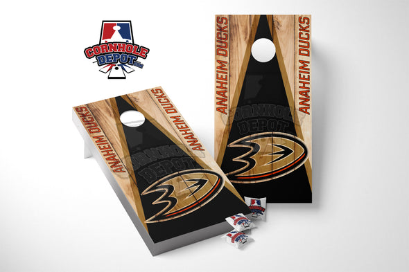 Anaheim Ducks Hockey Cornhole Board Vinyl Wrap Skins  Laminated Sticker Set Decal