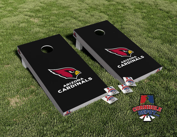 Arizona Cardinals Black Cornhole Board Vinyl Wrap Skins Laminated Sticker Set Decal