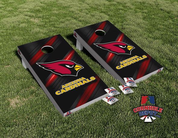 Arizona Cardinals Black and Red  Wood Cornhole Board Vinyl Wrap Skins Laminated Sticker Set Decal