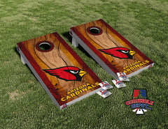 Arizona Cardinals Light Wood Cornhole Board Vinyl Wrap Skins Laminated Sticker Set Decal