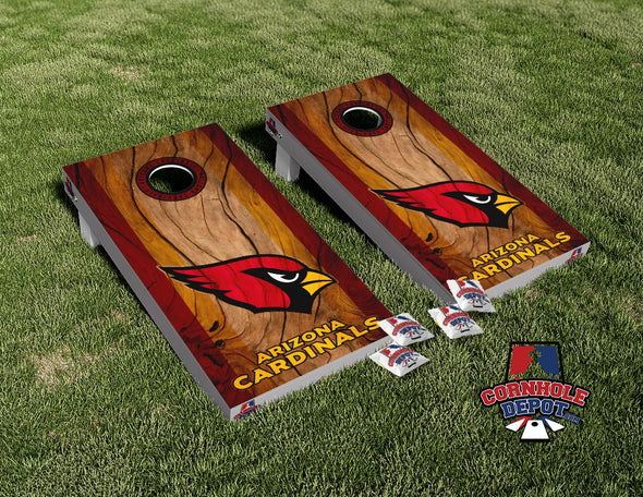 Arizona Cardinals Light Wood Cornhole Board Vinyl Wrap Skins Laminated Sticker Set Decal