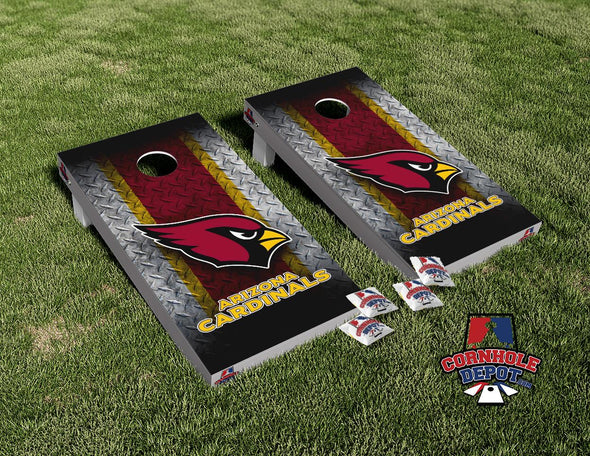 Arizona Cardinals Metal Cornhole Board Vinyl Wrap Skins Laminated Sticker Set Decal