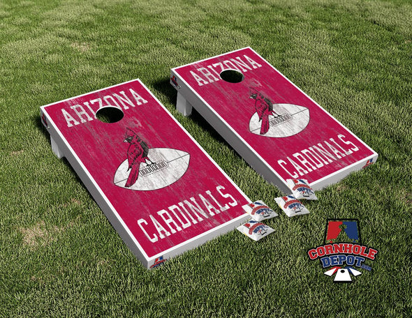Arizona Cardinals Vintage Cornhole Board Vinyl Wrap Skins Laminated Sticker Set Decal