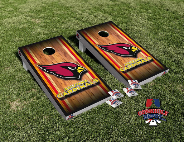 Arizona Cardinals Wood Cornhole Board Vinyl Wrap Skins Laminated Sticker Set Decal