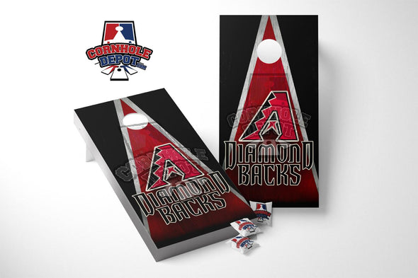 Arizona Diamondbacks Dark Red Cornhole Board Vinyl Wrap Laminated Sticker Set Decal