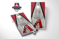 Arizona Diamondbacks Gray Washed Cornhole Board Vinyl Wrap Laminated Sticker Set Decal