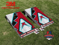 Arizona Diamondbacks Washed Cornhole Board Vinyl Wrap Laminated Sticker Set Decal