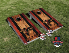 Atlanta Falcons Wood Cornhole Board Vinyl Wrap Skins Laminated Sticker Set Decal