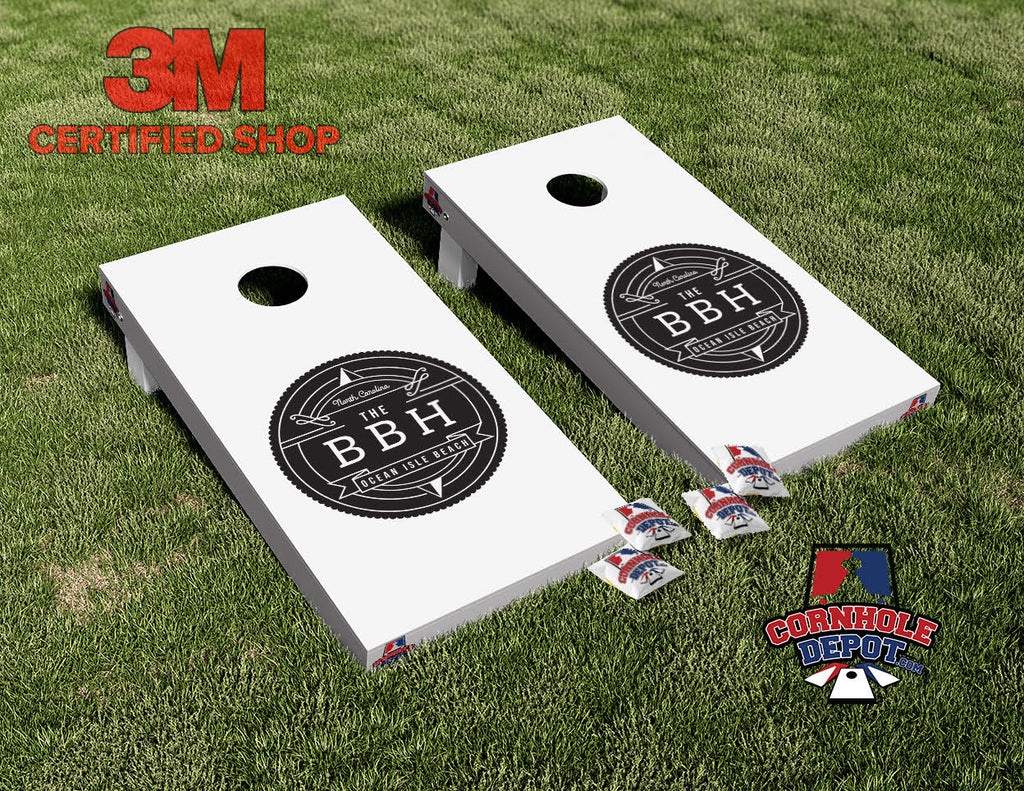 Jonathan~ 1 The Doyles, 1 Joshua, 1 BBH, 1 NZ, 1 FURRS Cornhole Board Vinyl Wrap Skins Laminated Sticker Set Decal