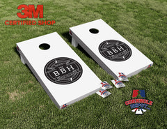 Jonathan~ 1 The Doyles, 1 Joshua, 1 BBH, 1 NZ, 1 FURRS Cornhole Board Vinyl Wrap Skins Laminated Sticker Set Decal