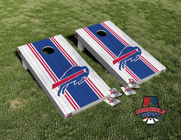 Buffalo Bills Washed Cornhole Board Vinyl Wrap Laminated Sticker Set Decal