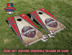 Bulldogs Georgia Champions Cornhole Board Skins Vinyl Wrap Laminated Sticker Decal Set