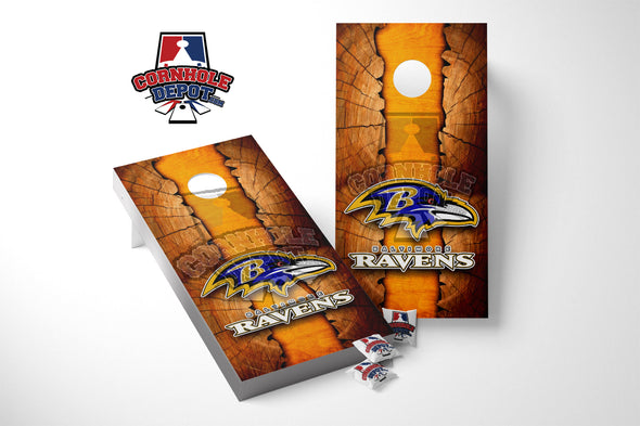 Baltimore Ravens Cornhole Board Vinyl Wrap Skins Laminated Sticker Set Decal