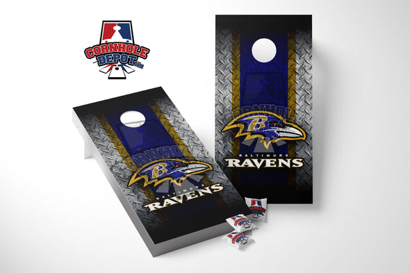 Baltimore Ravens Metal Cornhole Board Vinyl Wrap Skins Laminated Sticker Set Decal