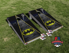 Batman Skyline Bat Signal Cornhole Board Vinyl Wrap Skins Laminated Sticker Set Decal