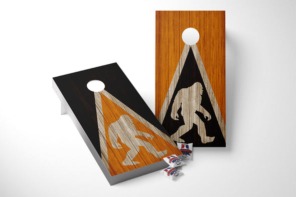 Bigfoot Wood Cornhole Board Vinyl Wrap Skins Laminated Sticker Set Decal