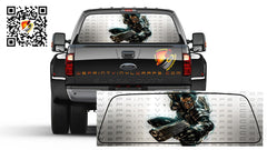 Blade Rear Window Tint  Perforated Graphic Vinyl Trucks Cars Campers RV