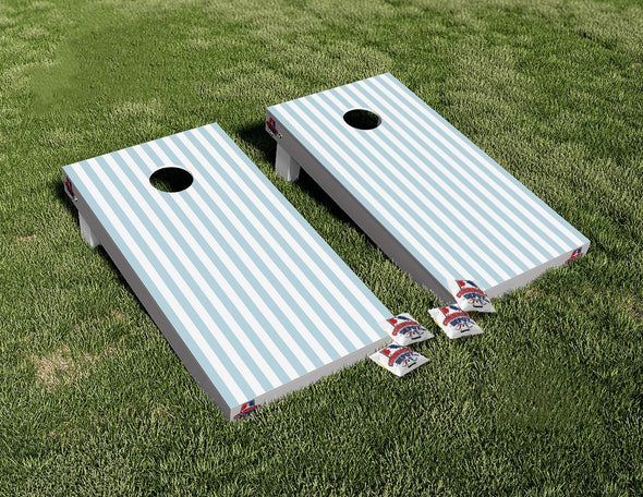 Blue Stripes Cornhole Board Vinyl Wrap Skins Laminated Sticker Set Babyshower Anniversary Wedding Gifts