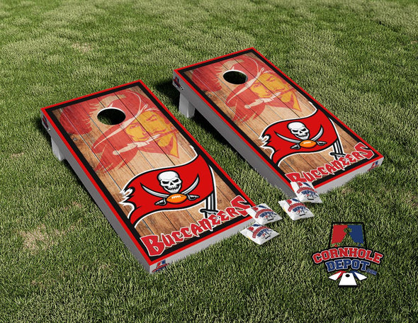 Tampa Bay Buccaneers Pirate Cornhole Board Vinyl Wrap Skins Laminated Sticker Set Decal