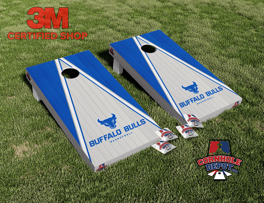 Buffalo Bulls Cornhole Board Vinyl Wrap Skins Laminated Sticker Set Decal