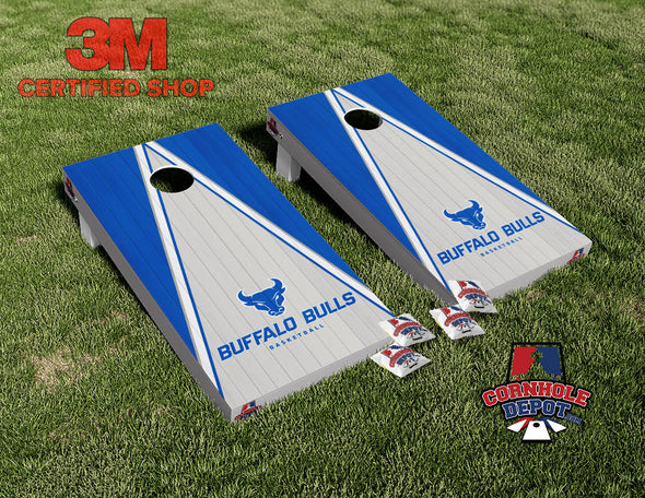 Buffalo Bulls Cornhole Board Vinyl Wrap Skins Laminated Sticker Set Decal