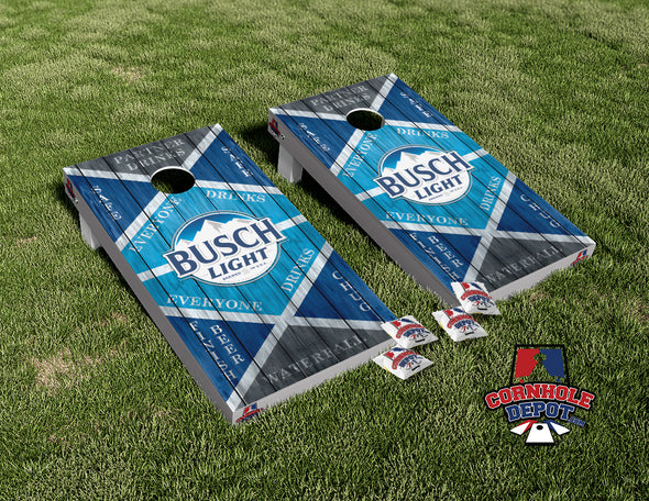 Busch Light Drinking Game  Cornhole Board Vinyl Wrap Laminated Sticker Set Decal