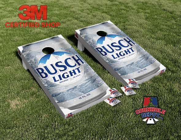 Busch Light Cornhole Board Vinyl Wrap Laminated Sticker Set Decal