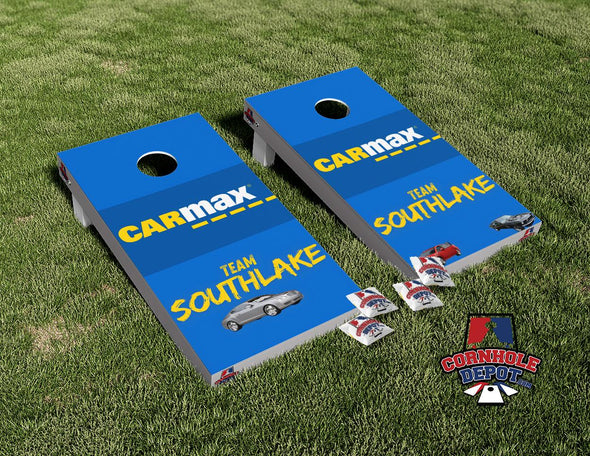 CARMAX Cornhole Board Vinyl Wrap Laminated Sticker Set  Decal