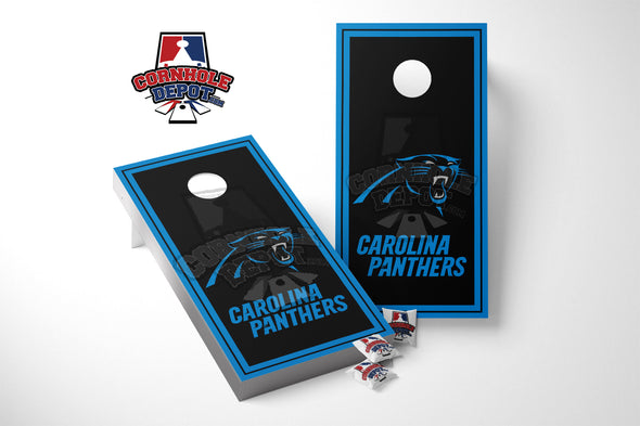 Carolina Panthers Black Board Cornhole Board Vinyl Wrap Laminated Sticker Set Decal