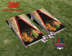 Chicago Blackhawks Cornhole Board Vinyl Wrap Laminated Sticker Set Decal