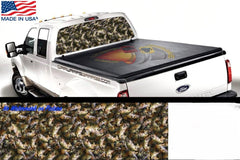 Camo Seabass Hunting Rear Window Perforated Graphic Decal Trucks Cars Campers RV SUV