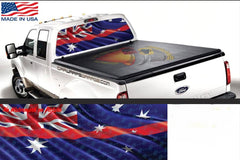 Australian Flag Red Thin Line Firefighter Rear Window Perforated Graphic Decal Trucks Cars Campers SUV RV